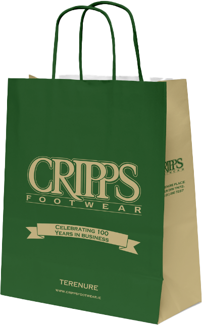 Cripps footwear paper bag design